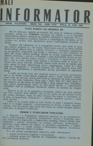 Mali informator, 1982/744