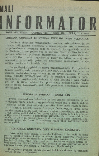 Mali informator, 1982/720