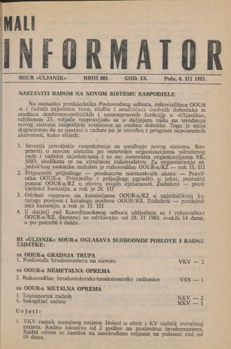 Mali informator, 1983/801