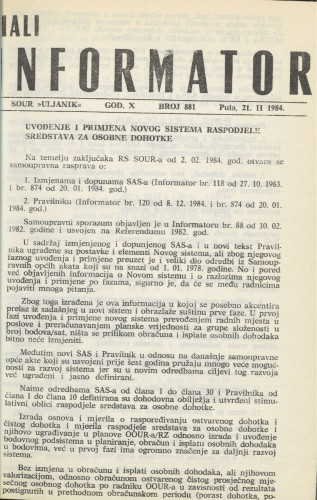 Mali informator, 1984/881
