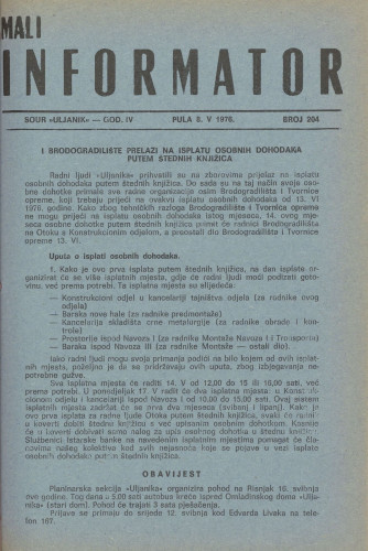 Mali informator, 1976/204