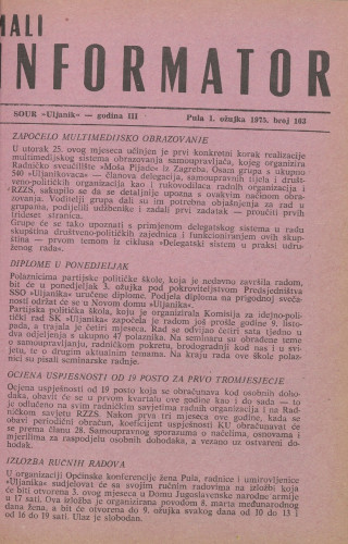 Mali informator, 1975/103
