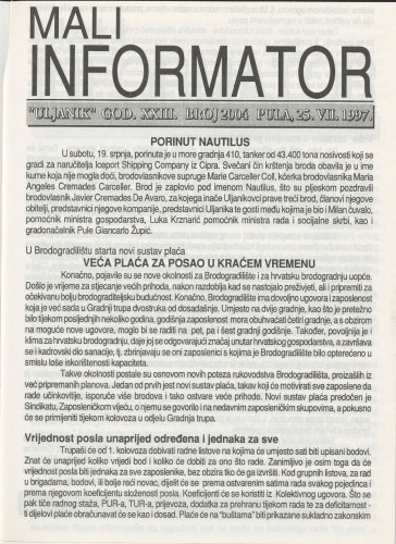 Mali informator, 1997/2004