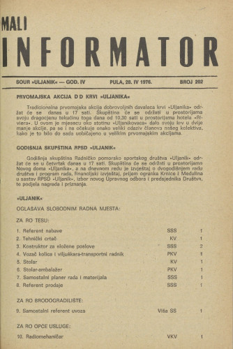 Mali informator, 1976/202