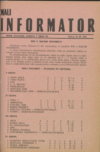 Mali informator, 1978/372