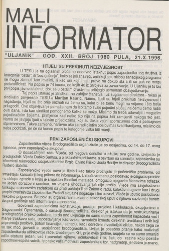 Mali informator, 1996/1980