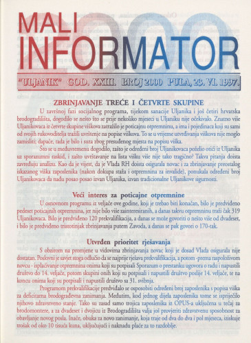 Mali informator, 1997/2000
