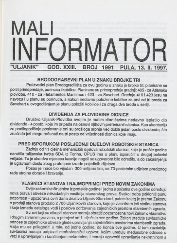 Mali informator, 1997/1991
