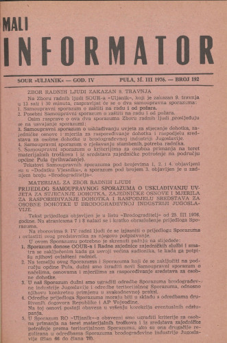 Mali informator, 1976/192