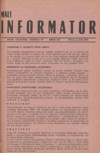 Mali informator, 1977/320