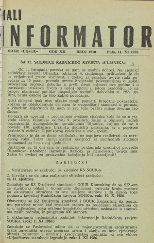 Mali informator, 1986/1210