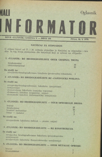 Mali informator, 1978/358