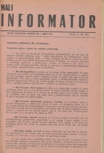 Mali informator, 1976/245