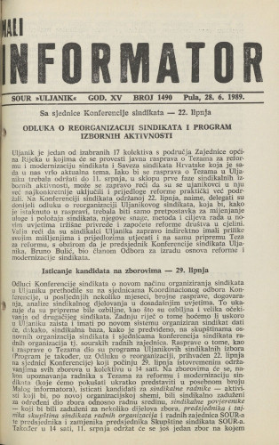 Mali informator, 1989/1490