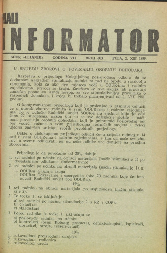 Mali informator, 1980/603