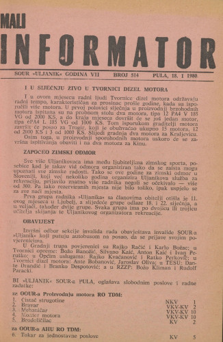 Mali informator, 1980/514