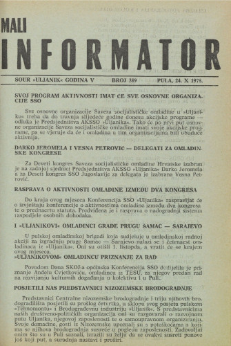 Mali informator, 1978/389