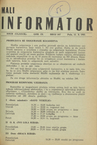 Mali informator, 1983/847