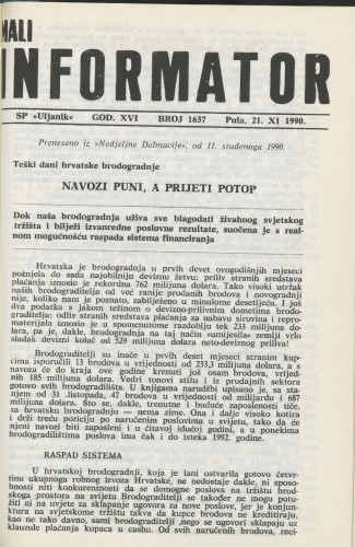 Mali informator, 1990/1637
