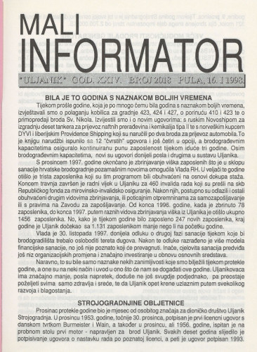 Mali informator, 1998/2018