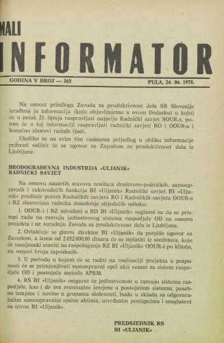 Mali informator, 1978/365