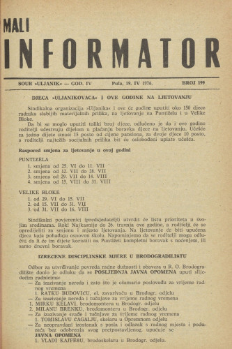 Mali informator, 1976/199
