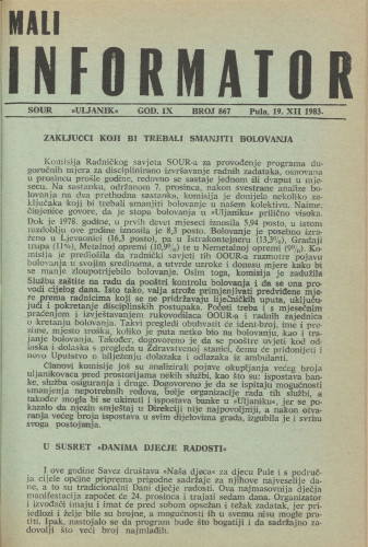 Mali informator, 1983/867