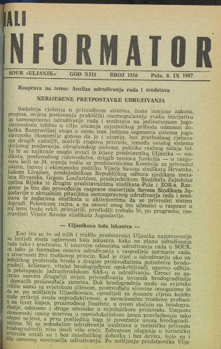 Mali informator, 1987/1316