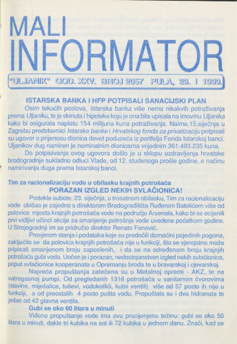 Mali informator, 1999/2057