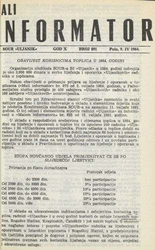 Mali informator, 1984/891
