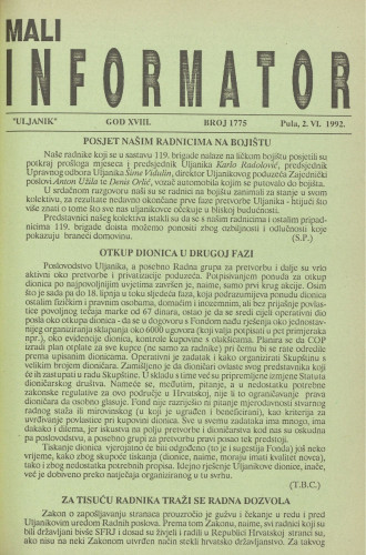 Mali informator, 1992/1775