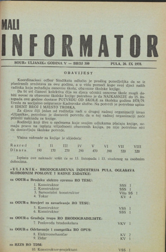 Mali informator, 1978/380