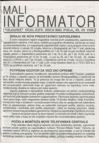 Mali informator, 1999/2065