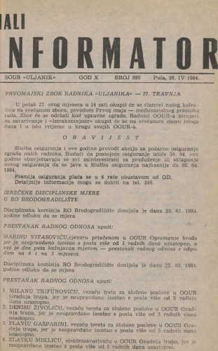 Mali informator, 1984/895