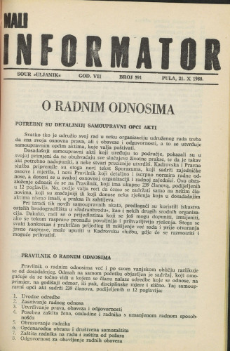 Mali informator, 1980/591