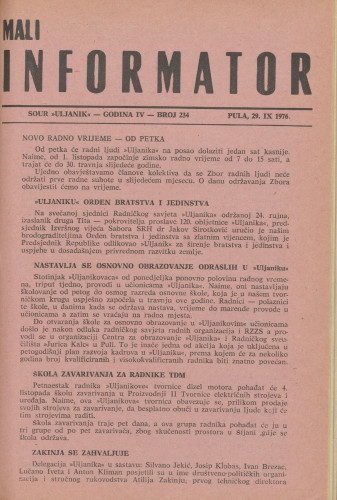 Mali informator, 1976/234
