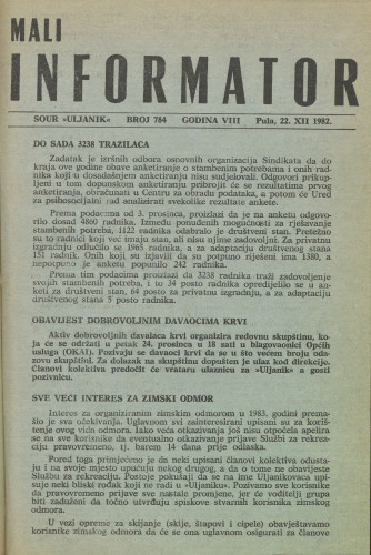 Mali informator, 1982/784