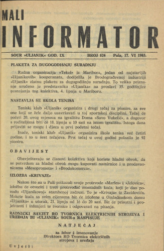 Mali informator, 1983/824
