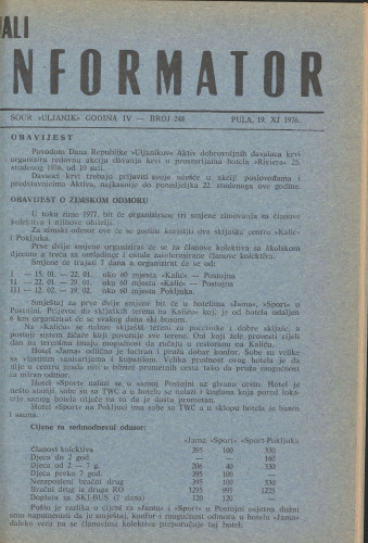 Mali informator, 1976/248