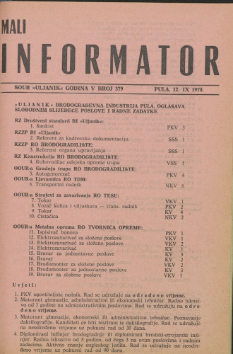 Mali informator, 1978/379