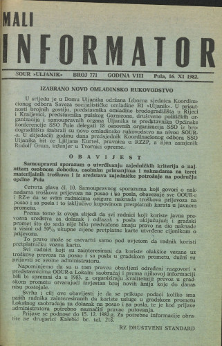 Mali informator, 1982/711