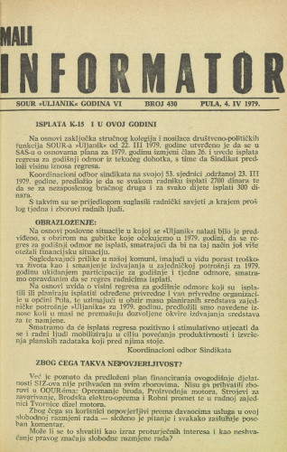 Mali informator, 1979/430