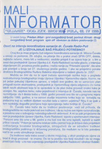 Mali informator, 1999/2066