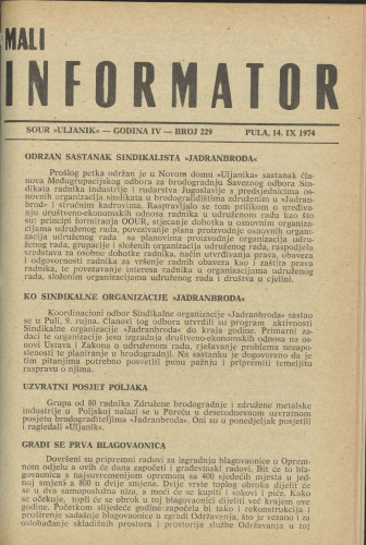 Mali informator, 1976/229