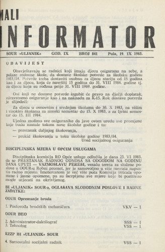 Mali informator, 1983/841