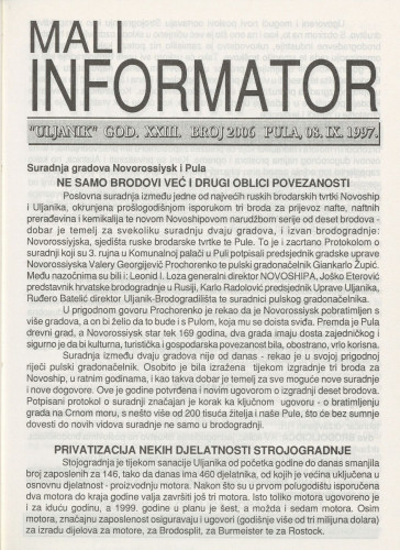 Mali informator, 1997/2006