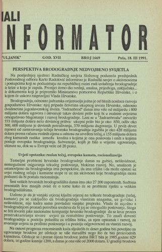 Mali informator, 1991/1669