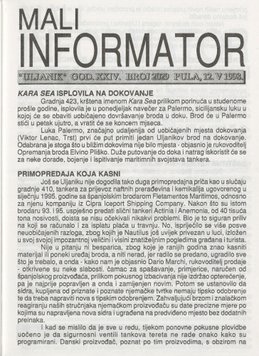Mali informator, 1998/2029