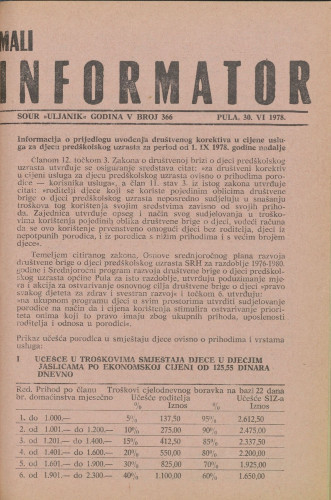 Mali informator, 1978/366