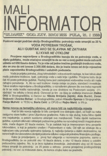 Mali informator, 1999/2056